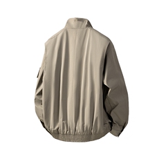 立体白底立领多口袋大码M-5XL夹克男100%聚酯纤维JK77987P85控138，男装夹克，星座227-7