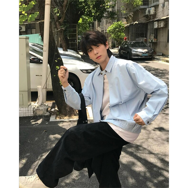 [网图]短款撞色格子衬衫外套春季cleanfit复古C61316-TP5598,男装衬衫,电商A102