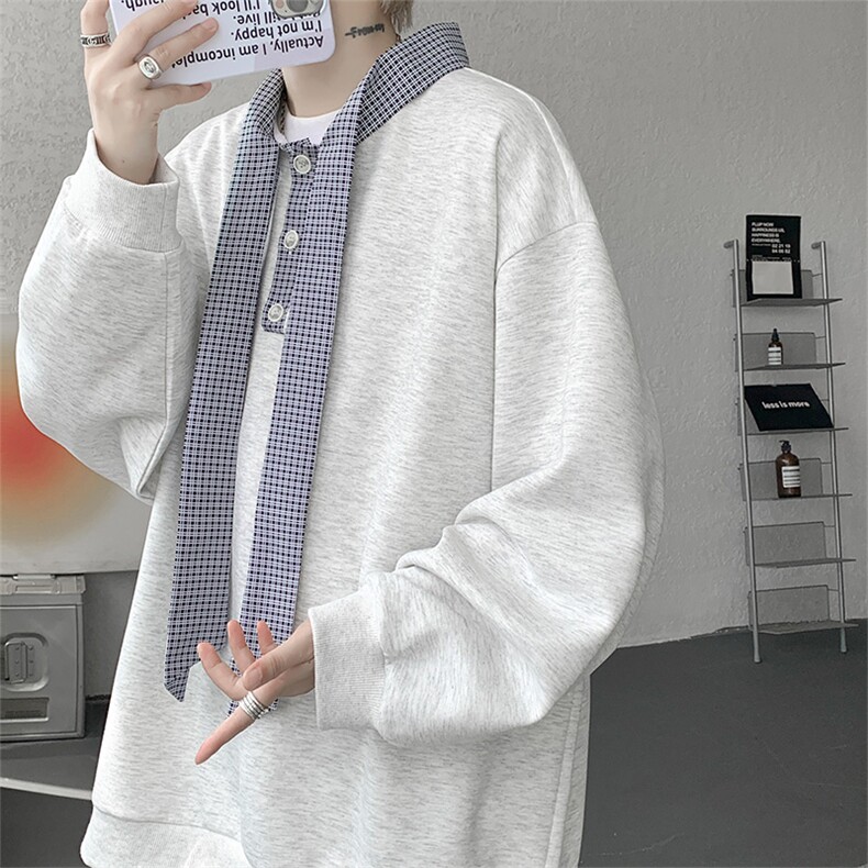 现货WY10145-特P48加绒P55秋冬设计感宽松大码卫衣男上衣外套，女装短外套，电商A059