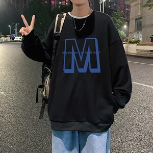 S6260-P28  秋季圆领卫衣男大码韩版宽松长袖外套图片
