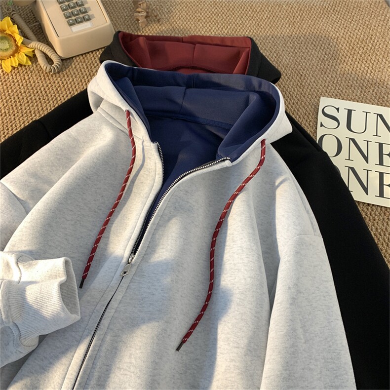 重磅拼色男女连帽卫衣特P58M-3XL,男装卫衣,电商B325