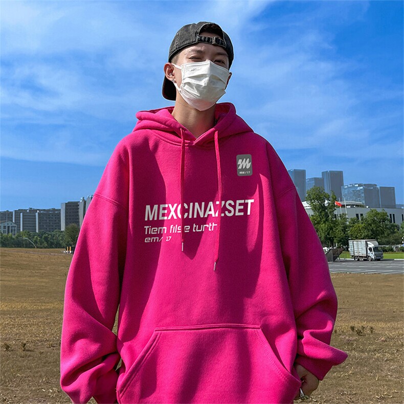 抖音得物供货可提供视频春装重磅美式宽松连帽卫衣DL2430,男装卫衣,电商A486-1