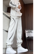 量优供视频~直播撞色弯刀束脚运动卫裤A489特P45控78，男装休闲裤，电商A309