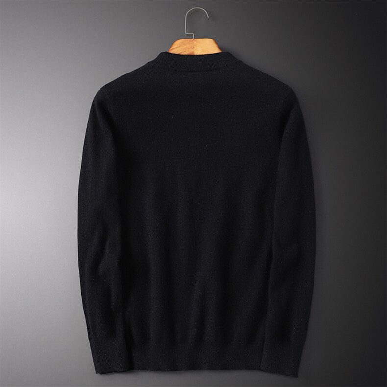 2540冬季新款加厚澳洲山羊绒保暖休闲美杜莎刺绣毛衣(M-4XL,男装针织衫/毛衣,钱塘2010-1