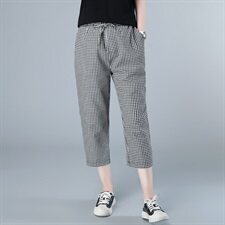 裤子2021年夏季简约收腰简约纯色潮流舒适通勤，女装裤子，奕阳依阁