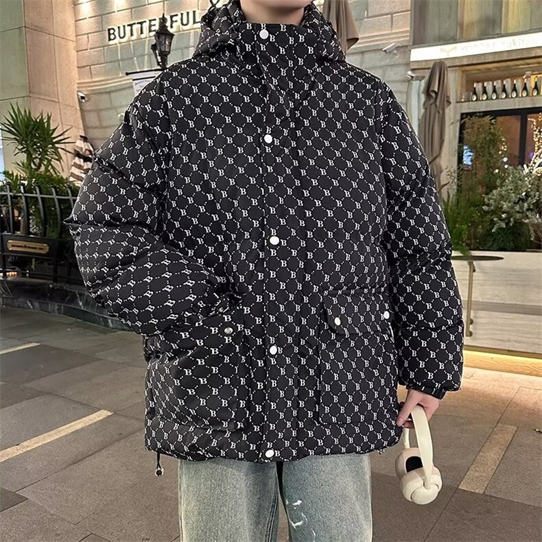 面包两面穿棉袄服男外套宽松潮牌2023服新款连帽冬季MF150-P89,女装短外套,星座412