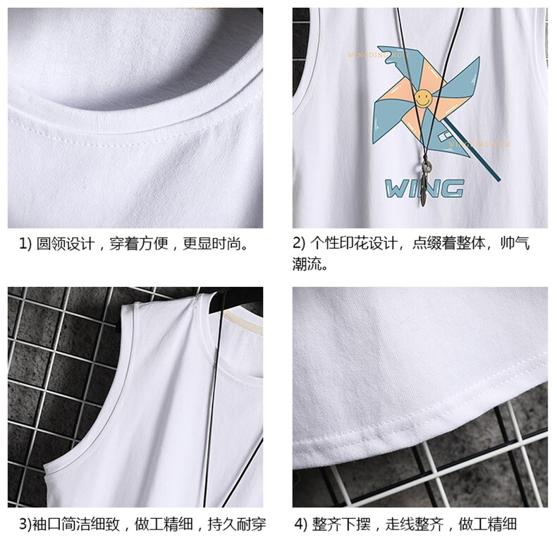 BX25112-P20港风运动汗背心男大码汗衫男无袖T恤男网格挂拍,男装T恤,电商A040A