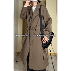韩系风衣外套男士秋冬韩版潮流中长款过膝大衣F7300-P105【特价】，男装风衣，电商A007