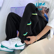 品质高街设计潮牌休闲裤男垂坠感宽松阔腿束脚男裤DK7864-P78，男装休闲裤，星座717
