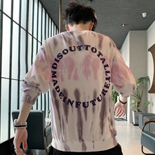 【】A003-HW3089-P60春装新款圆领扎染卫衣家乐1，男装卫衣，电商A003