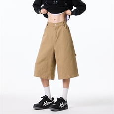 抖音品质春夏新款美式字母宽松休闲七分裤B315-K25689-特p40控78，男装休闲裤，电商B315