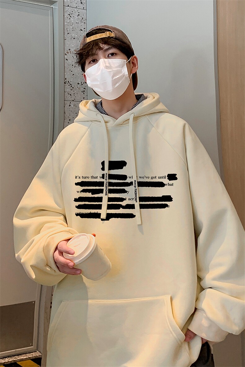 港风重磅华棉得物抖音直播高品质宽松休闲连帽卫衣W5219P40,男装卫衣,电商C408(原B339-1)