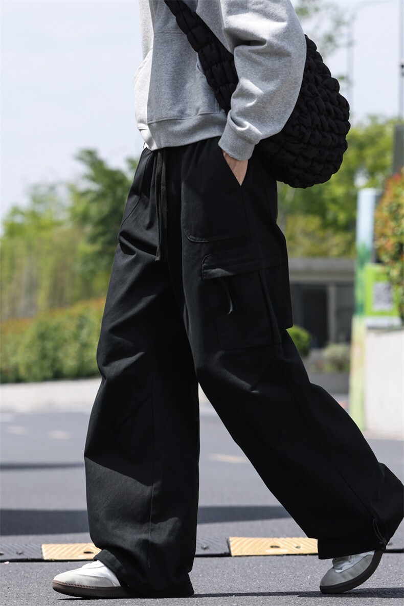 高街弯刀裤休闲纯棉宽松复古直筒工装裤A406KZ2539特P63,男装休闲裤,星座309（原A406）