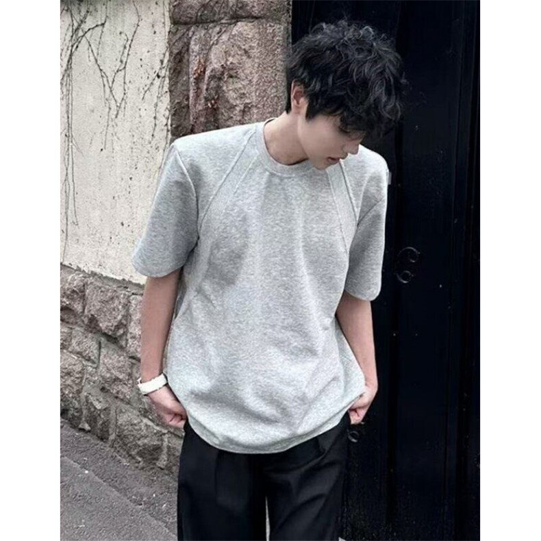 美式高街cleanfit短袖T恤男女宽松拼接t恤男夏季解构设计TJY60，男装T恤，星座1116A（原606A-3）