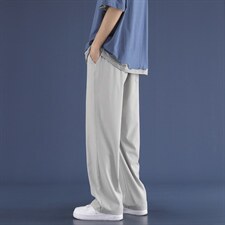 新款冰丝裤男士宽松夏季薄款速干运动休闲长裤子2028-特批22,男装休闲裤,星座718-1
