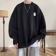 半高领毛衣男士大码针织衫男毛线衣男M18292-P45加绒款-P65，男装针织衫/毛衣，电商A040