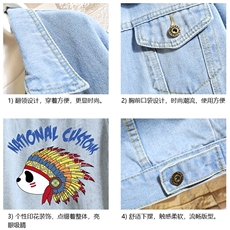 牛仔夹克男大码牛仔外套男茄克NJ77196-P60加绒款-P75，男装夹克，电商A040A