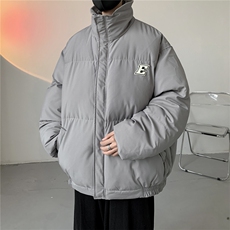 冬季新款机理感暗条纹立领棉衣加厚棉袄MY237-P105控148抖音控168，男装棉衣，电商B370