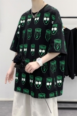 夏上新青少年个性满印纯棉百搭T恤短袖男女同款1477-P38控价58，男装T恤，电商A441-1