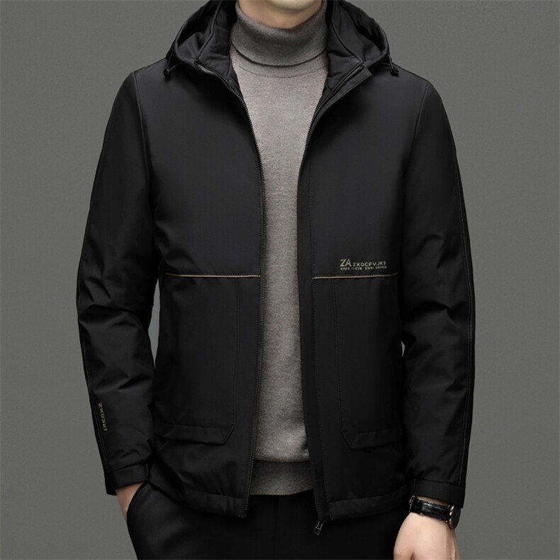 CSYR98220钱塘2020-2中年男士时尚休闲简约连帽冬季羽绒服P190，男装羽绒服，钱塘207-2