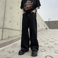 你的裤子穿反了倒装牛仔裤男美式hiphop反向倒穿工装裤K55033-p50，男装牛仔裤，星座1008