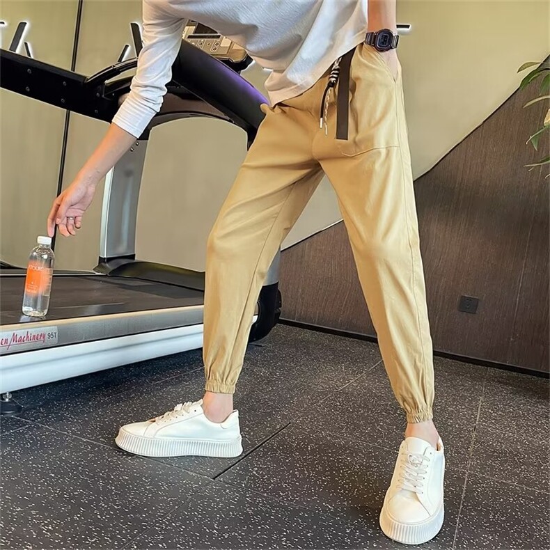 春夏季男士休闲裤薄款2024春夏季色工装裤宽松束脚九分裤子K206,男装休闲裤,星座1116A-2（原606A-1）