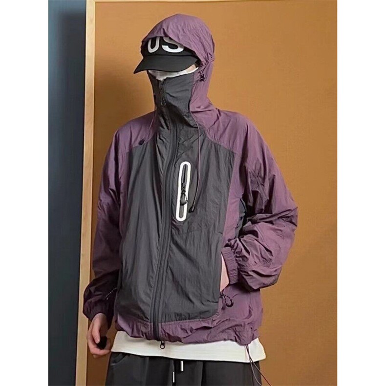 防晒衣男夏季防紫外线徒步连帽冲锋衣山系户外钓鱼登山服,男装防晒衣,星座506A