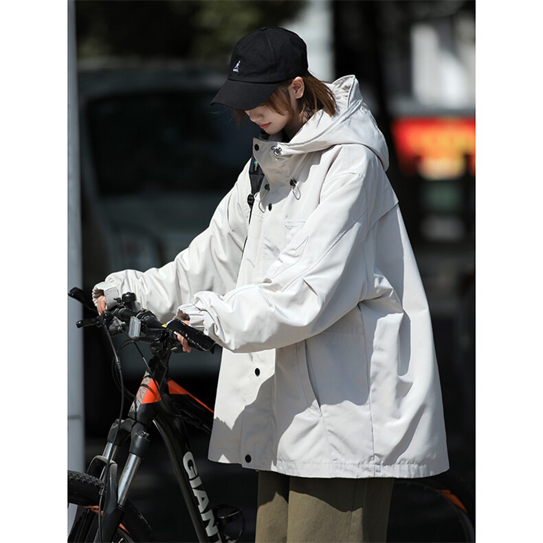 C2015-TP90控158-秋季户外冲锋衣女Cityboy宽松潮牌日系夹克男,男装夹克,电商A102-1