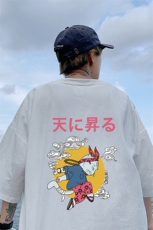 YT26012-P30亚短袖t恤男大码五分袖男宽松七分袖港风模特，男装T恤，电商A040