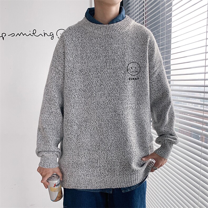 M19072-P45加绒款-P65加厚加绒毛衣男大码毛线衣男针织衫男线衫,男装针织衫/毛衣,电商A040