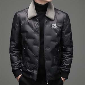 BWS2001钱塘2020-2中年男士商务休闲简约翻领冬季厚款羽绒服P195图片