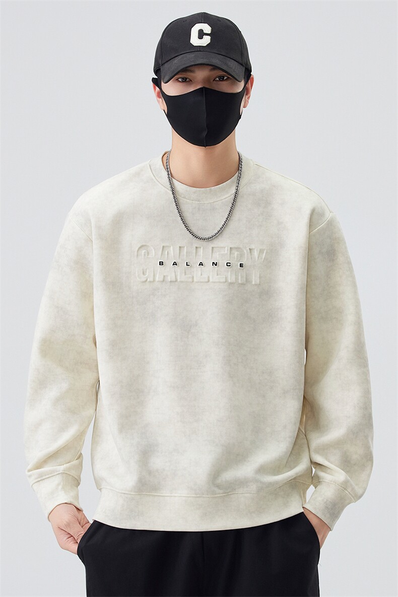 现货数据2025秋季新款套头卫衣男B240-WY988010-P65,男装卫衣,电商B240