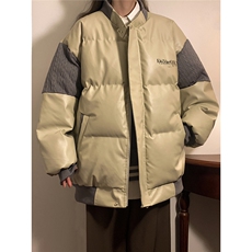 中性风黄灯毛线衣拼接PU皮棉衣男：聚酯纤维MY78756P140控198，男装针织衫/毛衣，星座227-7