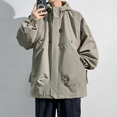 冲锋衣男高品纯色宽松夹克外套DSA157B-J90-P60，男装夹克，电商A157B
