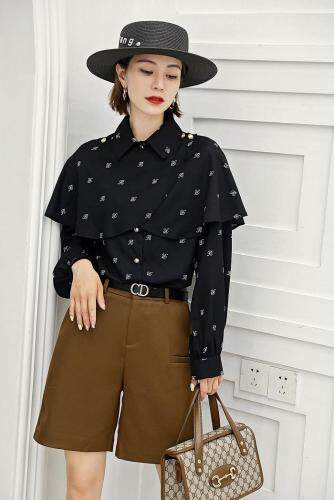 秋装新款雪纺衬衫，女装衬衫，莎咔