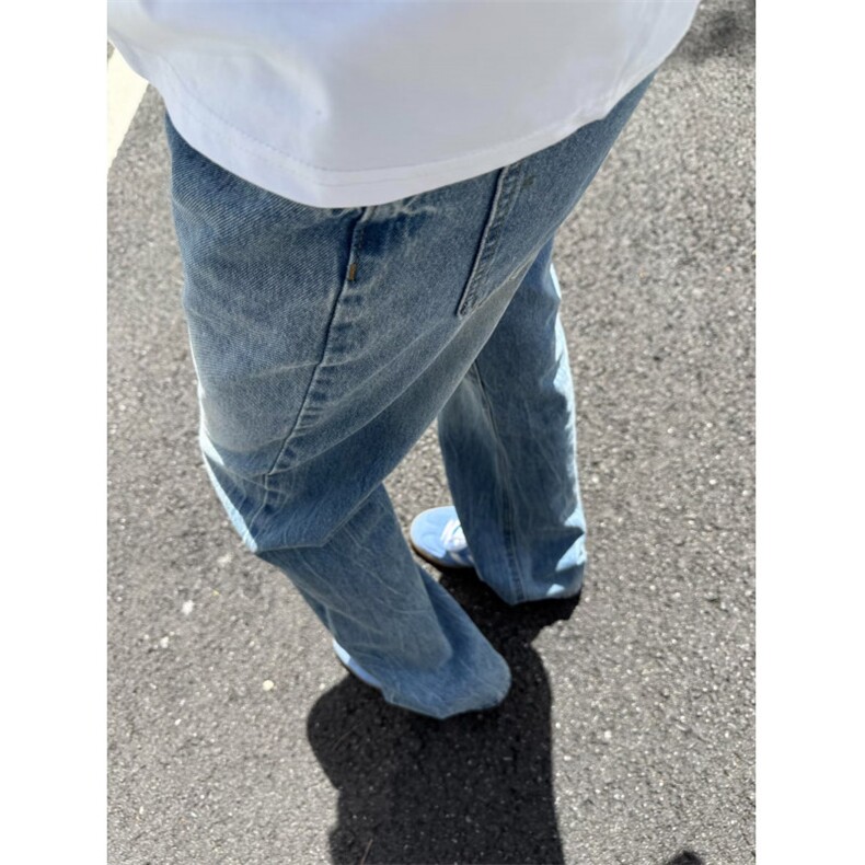 文艺慵懒牛仔裤日系流行ins潮流新款百搭原宿时尚简约气质,男装牛仔裤,星座506A