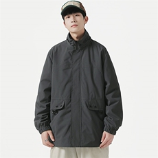 新款连帽冲锋衣夹克男山港风潮流宽松休闲外套A238-JK2305-P68，男装夹克，星座717