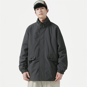 新款连帽冲锋衣夹克男山港风潮流宽松休闲外套A238-JK2305-P68图片
