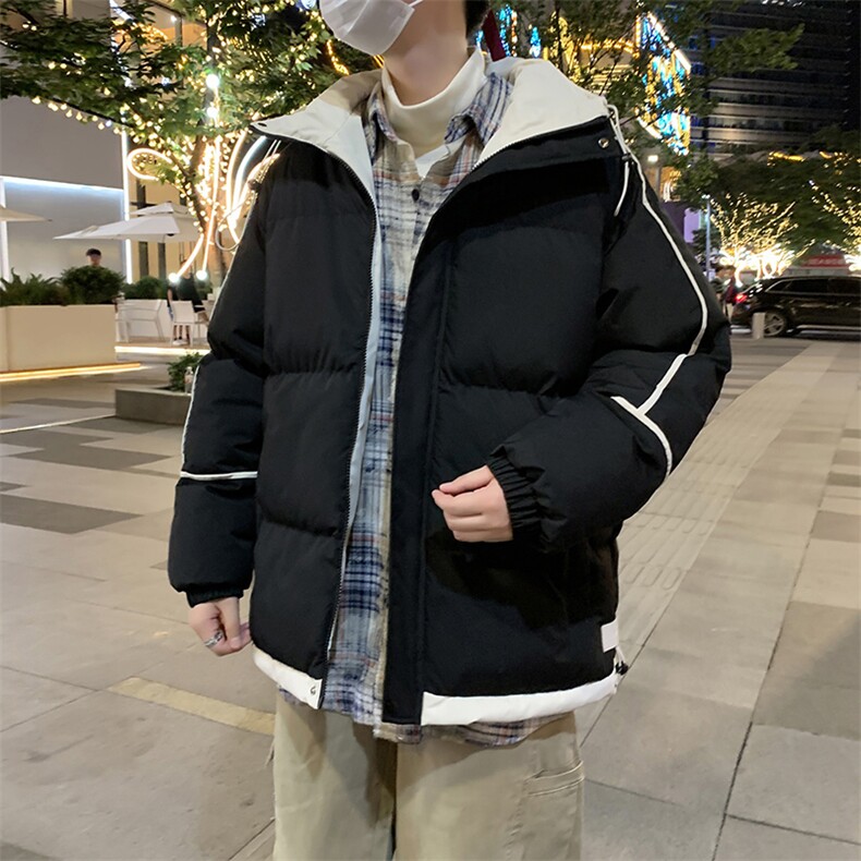 夜景中性风情侣款棉衣2026冬季宽松加厚外套男A436-3096-P80,男装棉衣,电商A436