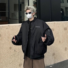 美式刺绣棒球棉服外套男女潮牌Cleanfit飞行夹棉外套MF322-P92，男装棉衣，星座412-3