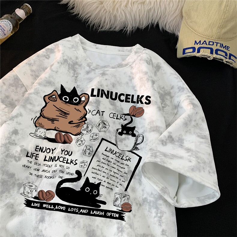 重磅白墨扎染宽松大版型落肩短袖印花T恤ZT26001-P25限38，男装T恤，电商B219A