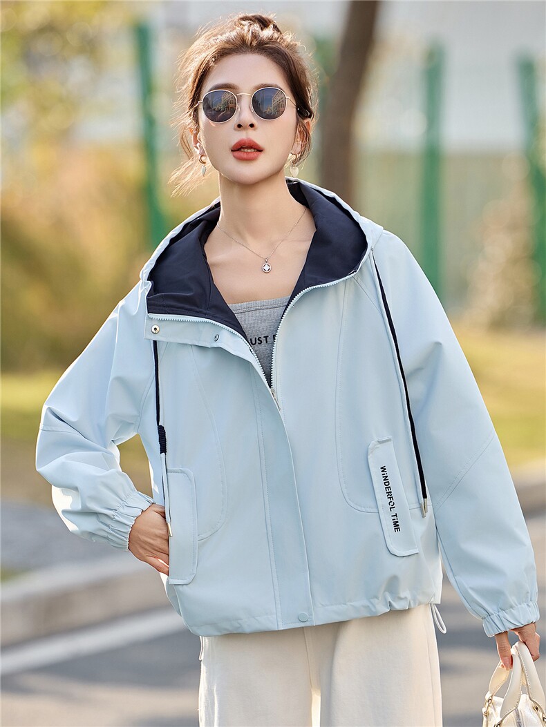 现货！现货！2026年春秋新款时尚减龄休闲风短款外套女,女装短外套,以桐