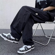 港风复古休闲裤子男高街hiphop潮拖地裤宽松直筒工装裤GC168-p35，男装休闲裤，星座1008