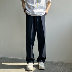 西装男韩版潮流百搭帅气2024春夏季ins宽松百搭直筒裤K3422-P39图片