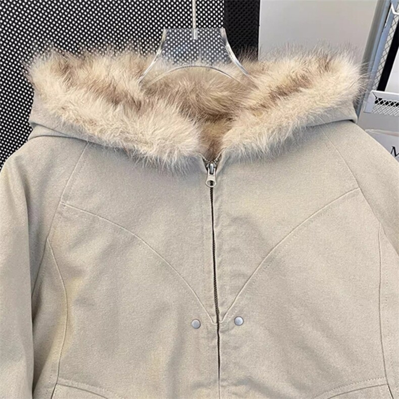 现货高品质美式高街冬季重磅硬挺短款座山雕毛领棉衣男女加厚外套,男装棉衣,电商A443