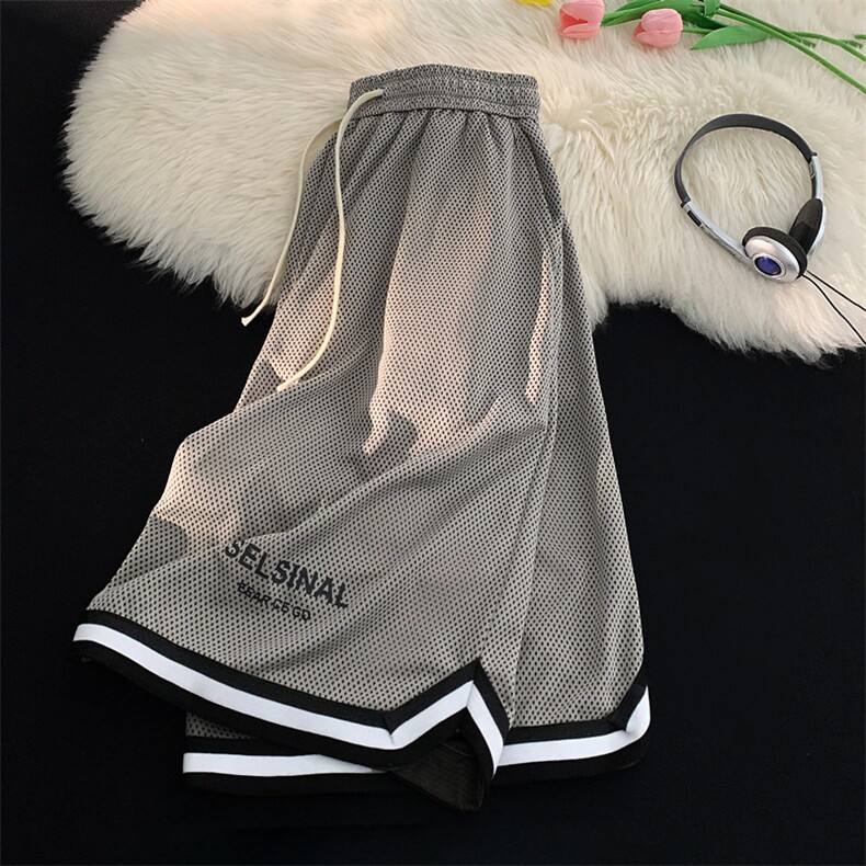 XZ616夏季新款双层网眼冰丝篮球裤TY858P35控48,男装休闲裤,星座512A（原616）