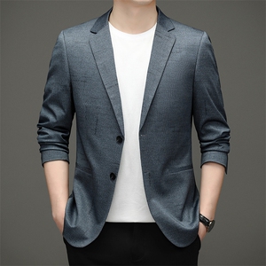 秋季新款西装男西服简约外套西服商务休闲小西装单西图片