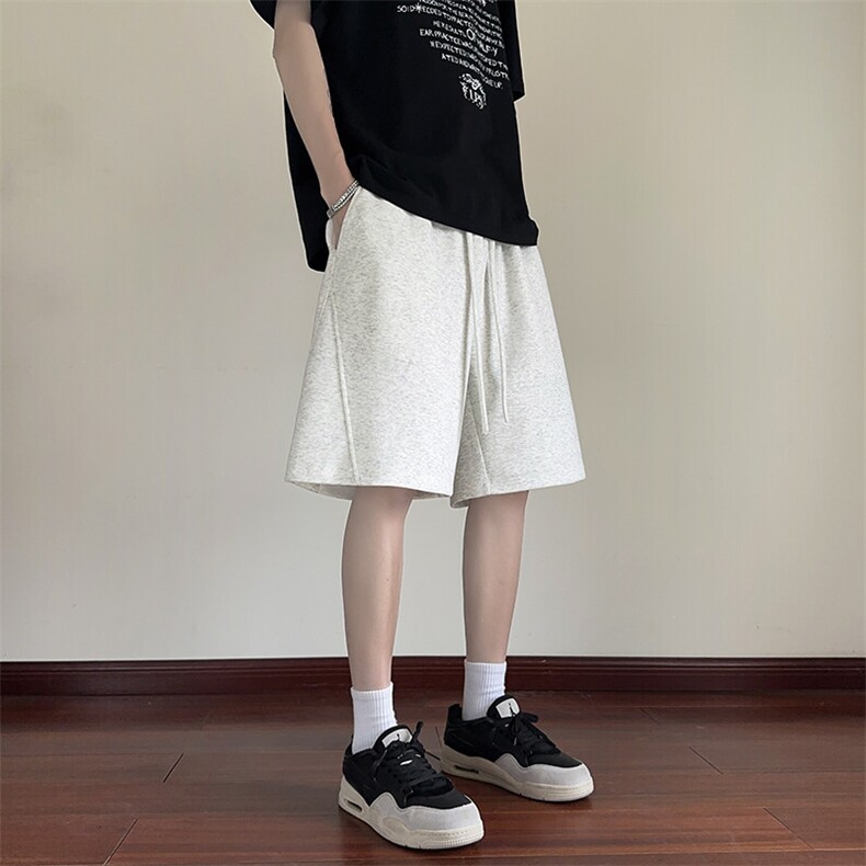 夏季拼接针织五分短裤红地板XZ604-DK814-特P25控48,男装休闲裤,星座604