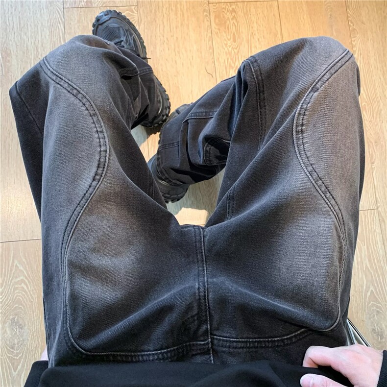 青春流行ins男直筒水洗牛仔裤N034P43,男装牛仔裤,星座1116-2