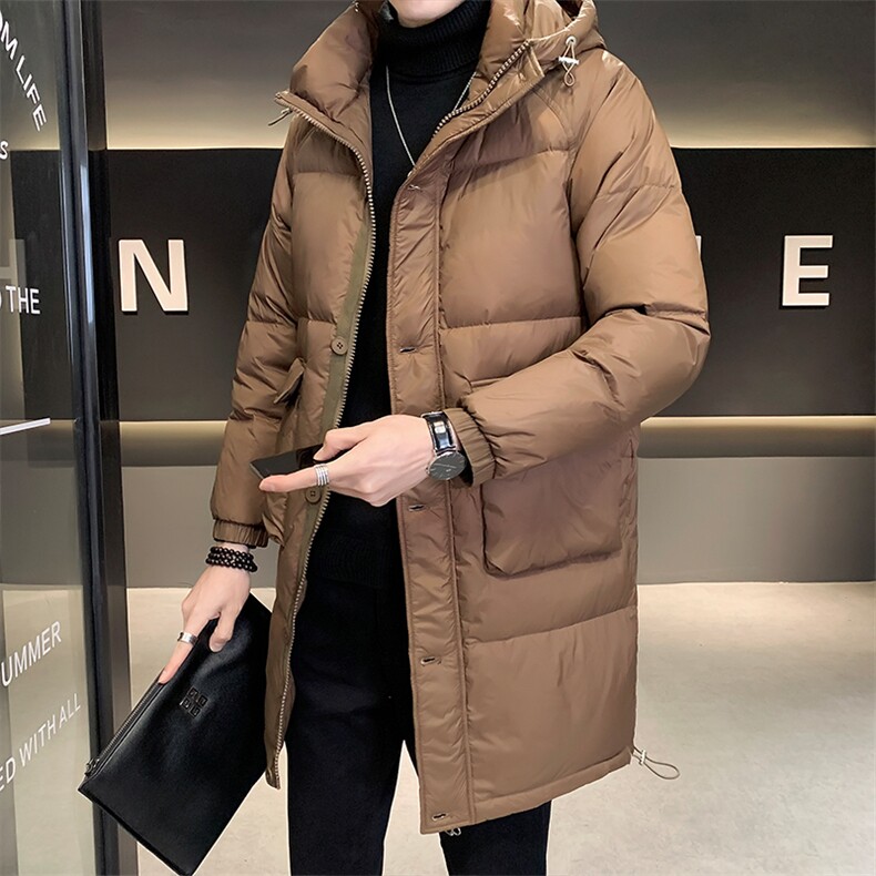 2023冬季中长款灰鸭绒纯色休闲羽绒服时尚上衣外套男YR8051-P245,男装羽绒服,电商A413